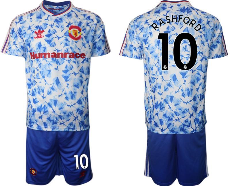 Men 2021 Manchester united adidas Human Race #10 soccer jerseys->manchester united jersey->Soccer Club Jersey